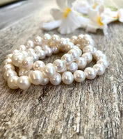 Pearl White South Sea Genuine Energy Bead Bracelet