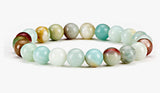AMAZONITE Gemstone Energy Bead Bracelet "PROTECTION"