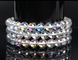 Angel Aura Quartz Rainbow Gemstone Energy Bead Bracelet