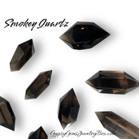 Smokey Quartz Vogel Double Point Six 6 Side Energy Crystal Wand
