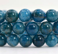 Apatite AAA+ Teal Blue High Quality Gemstone Energy Bead Bracelet