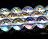 Mermaid Angel Aura Australian  Crystal Rainbow Clear Custom Size (8mm) Round Smooth Stretch Crystal Energy Bead Bracelet