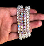 Angel Aura Quartz Rainbow Gemstone Energy Bead Bracelet