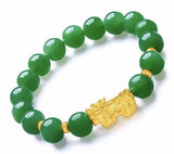 FENG SHUI PIXIU JADE Gemstone Energy Bead Bracelet