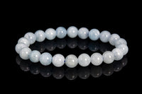 Aquamarine Sky Blue Gemstone Energy Bead Bracelet