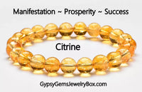 CITRINE Gemstone Energy Bead Bracelet