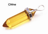 Double Point Crystal Gemstone Pendant Necklace