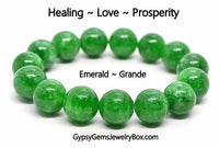 Emerald Crystal Gemstone Energy Bead Bracelet Grande