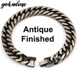 Stainless Steel Antique Link Chain Bracelet
