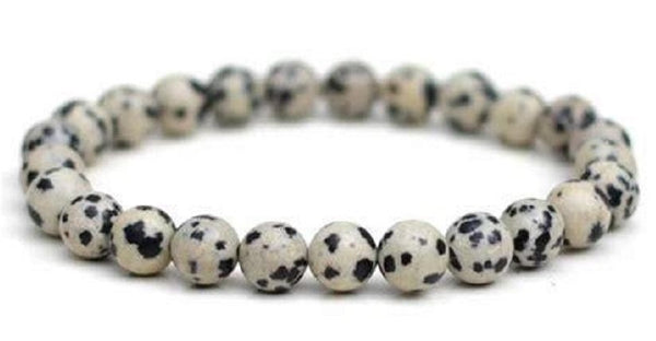 JASPER 'Dalmatian' Energy Bead Bracelet