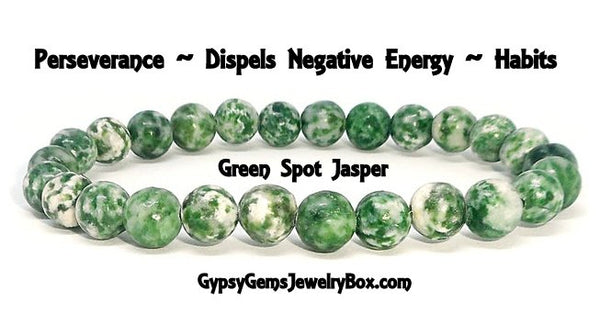 JASPER 'Green Spot Jasper' Energy Bracelet "Perseverance"