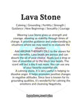 Lava Stone - Lava Rock "LION" Custom Size Gold or Silver Round Stretch (8mm) Natural Gemstone Crystal Energy Bead Bracelet