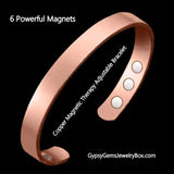 Magnetic Pure Copper Bio Therapy Adjustable Bracelet Cuff