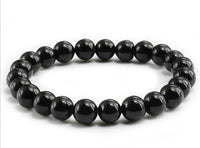 ONYX Black Gemstone Energy Bead Bracelet "Black Beauty "