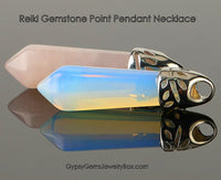 Reiki Gemstone Point Pendant Necklace