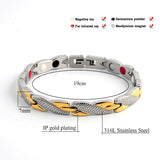 Premium Magnetic Twisted Therapy Bracelet Dragon Pattern Silver and Gold