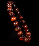 TIGER EYE 'Red' Gemstone Energy Bead Bracelet - Grande