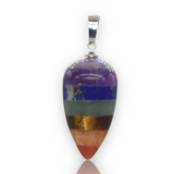 Natural 7 Chakra Energy Healing Dowsing Cone Crystal Pendulum