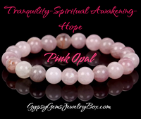 Opal Pink Peruvian Custom Size Round Smooth Stretch (8mm) Natural Gemstone Crystal Energy Bead Bracelet