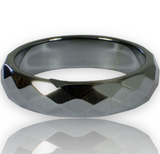 Hematite Polished Faceted Natural Gemstone Band Rings Size 5 - 13