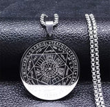 Seal of the 7 Archangels Talisman Metatron Stainless Steel Necklace