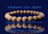 Elephant Skin JASPER Rustic Gemstone Energy Bead Bracelet