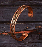 Hand Forged Copper Magnetic Therapy Bracelet Cuff