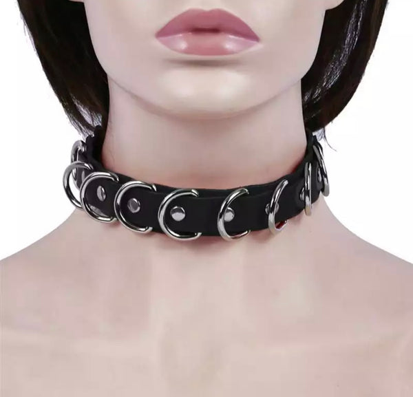 Choker Necklace Black Leather Choker With Ring Choker for Club Cosplay  Black Choker Gift for Teen Trendy Choker Punk Choker Necklace - Etsy