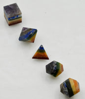 7 Chakra Platonic Solids Sacred Geometric Crystal Platonic Set