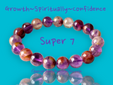 Quartz Super 7 Purple Energy Bead Bracelet