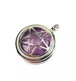 Star Locket Pentacle Pentagram Natural Gemstone Crystal Pendant Necklace/Worry Stone