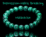 Malachite Custom Size Round Smooth Stretch (10mm) Natural Gemstone Crystal Energy Bead Bracelet