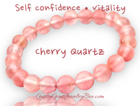 Quartz Cherry Crystal Energy Bead Bracelet