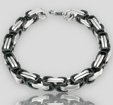 Stainless Steel Byzantine Chain Link Bracelet