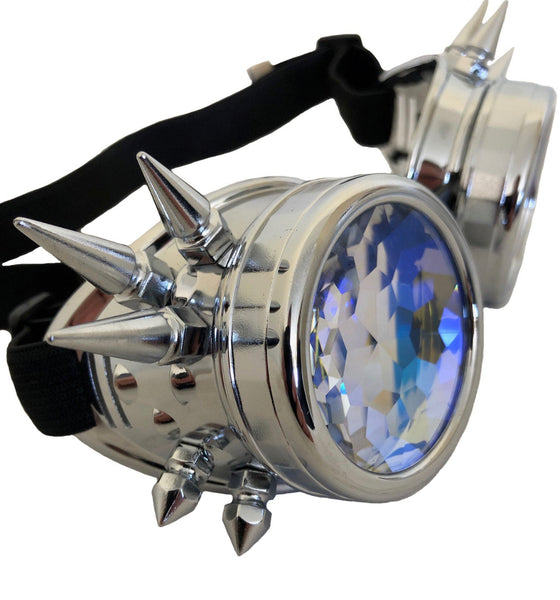 Steampunk Kaleidoscope Spike Goggles Black