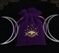 Purple Thick Plush Velvet Tarot/Crystal Storage Bag