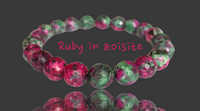 Ruby Zoisite Crystal Gemstone Energy Bead Bracelet