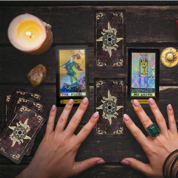 Holographic A. E. Waite Tarot Deck (King) GypsyGemsJewelryBox Holographic A. E. Waite Tarot Deck (King) GypsyGemsJewelryBox