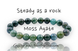 Agate Moss Gemstone Energy Bracelet