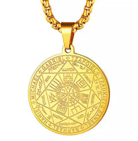 7 Archangels Sigil Charm Necklace Pentacle Talisman Metatron Stainless Steel Necklace