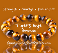 Tiger’s Eye - Yellow Custom Size Round Smooth Stretch (10mm Grande) Natural Gemstone Crystal Energy Bead Bracelet