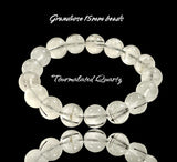 Black Tourmaline Quartz Crystal Natural Gemstone Energy Bead Bracelet