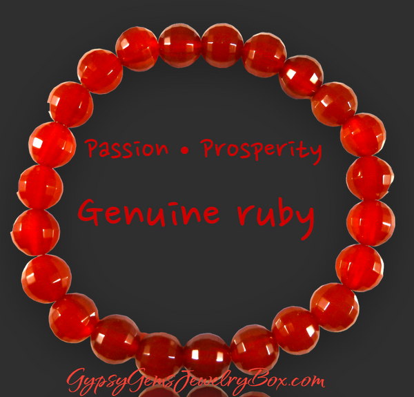Genuine Vibrant High Quality RUBY Gemstone Energy Bracelet