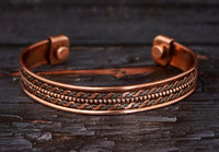Hand Forged Copper Magnetic Therapy Bracelet Cuff