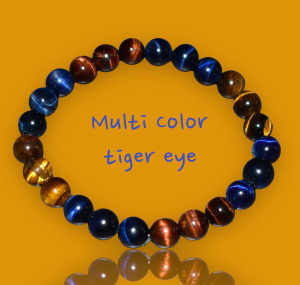 Multi color tiger eye bracelet discount