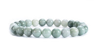 Jade Aqua Ice Blue Burmese Gemstone Energy Bead Bracelet ~ Grande