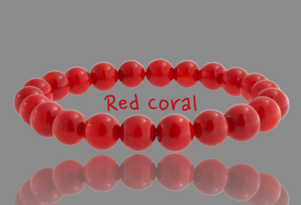 RED CORAL Energy Bead Bracelet
