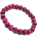 TIGER’S EYE Pink Rose Energy Bead Bracelet