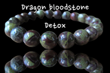 BLOODSTONE - Dragon Bloodstone  Energy Bead Bracelet