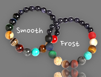 Solar System Blue Goldstone Sandstone Multi Stone Cosmic Galaxy Universe (Smooth or Frosted) Planets Star Stretch Natural Gemstone Crystal Energy Bead Bracelet